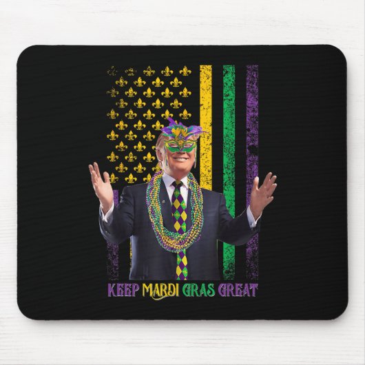 Houd Mardi Gras Grote Grappige Trump Mardi Gras 20 Muismat (Voorkant)