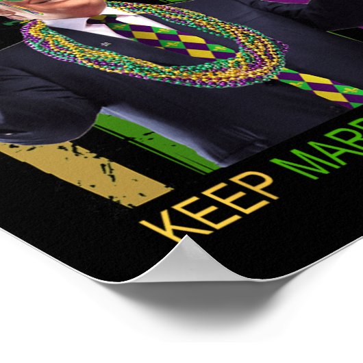 Houd Mardi Gras Grote Grappige Trump Mardi Gras 20 Poster (Hoek)