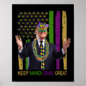 Houd Mardi Gras Grote Grappige Trump Mardi Gras 20 Poster (Voorkant)