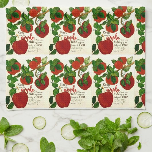 Houd me de appel van je ogen keukenhanddoeken (Gevouwen)