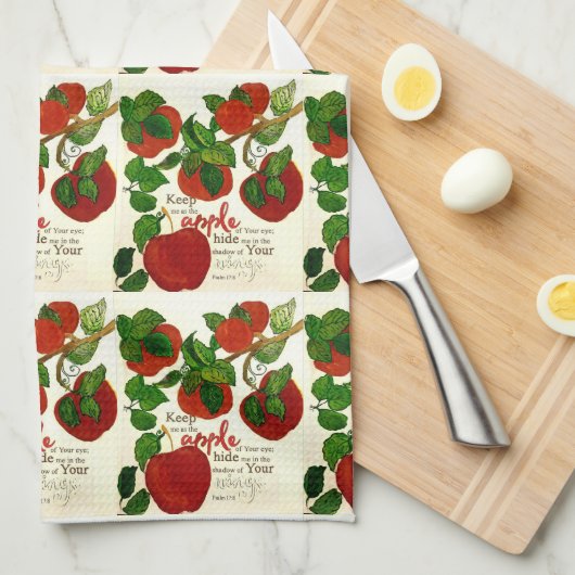 Houd me de appel van je ogen keukenhanddoeken (Quarter Fold)