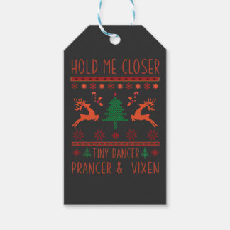 Houd me dichter kleine danser prancer en vixen cadeaulabel