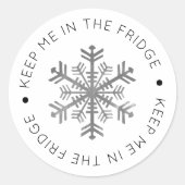 Houd me in de Fridge Handmade Cake Business Ronde Sticker (Voorkant)