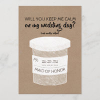 Houd me kalm grappig bruidsmeisje of bruidsmeisje