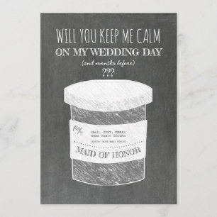 Houd me kalm grappig bruidsmeisje of bruidsmeisje  kaart