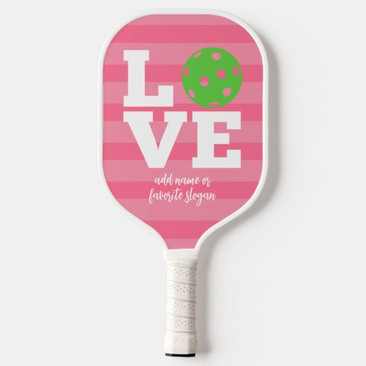 HOUD met pekelbal voor de O - kan kleuren uitgeven Pickleball Paddle (Achterkant)