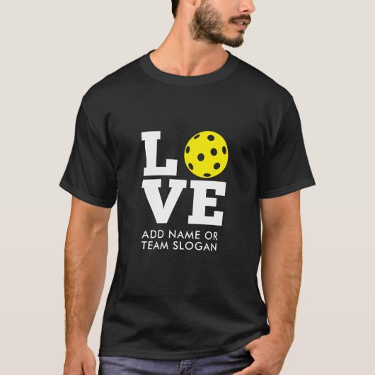 HOUD met pekelbal voor de O-pickleball T-shirt (Voorkant)