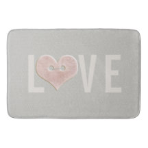 HOUD met roze hart | Bath Mat