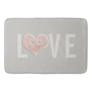 HOUD met roze hart   Bath Mat