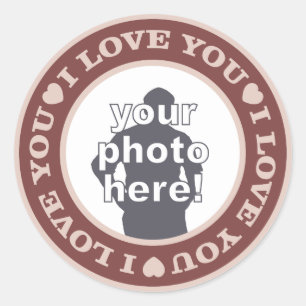 HOUD MET UW PHOTO-stickers Ronde Sticker