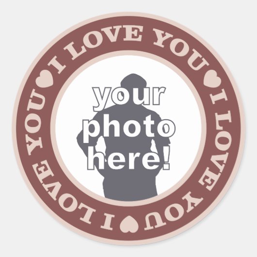 HOUD MET UW PHOTO-stickers Ronde Sticker (Voorkant)