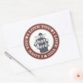 HOUD MET UW PHOTO-stickers Ronde Sticker (Envelop)