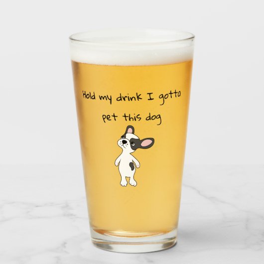 Houd mijn beker vast, ik moet deze hond aaien Bier (Voorkant gevuld)