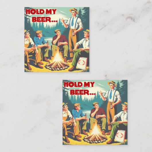 Houd mijn biercamping vast informatiekaartje (Voorkant / Achterkant)
