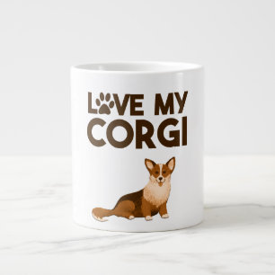 HOUD MIJN CORGI OP met de afbeelding van de hond Grote Koffiekop