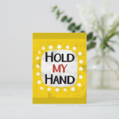 Houd mijn hand Briefkaart (Staand voorkant)