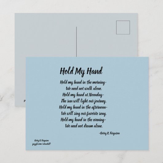 HOUD MIJN HAND BRIEFKAART (Voorkant / Achterkant)