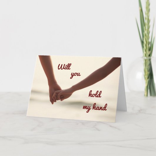 ** HOUD MIJN HAND ELKE DAG EN OVERAL VAST** KAART (Voorkant)