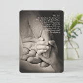 Houd mijn hand vast Vader Vraag Kaart aan (Staand voorkant)