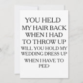 Houd mijn klep omhoog terwijl ik plaag | BRIDAL PA Kaart (Voorkant)