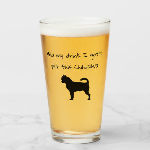 Houd mijn kopje vast, ik moet deze Chihuahua aaien Glas