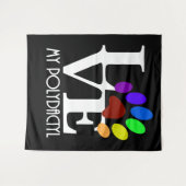 HOUD Mijn polydactylus (witte tekst) Wandkleed (Voorkant (horizontaal))