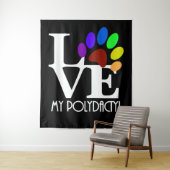 HOUD Mijn polydactylus (witte tekst) Wandkleed (In situ)