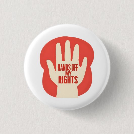 Houd mijn rechten vast – Gelijkheid Ronde Button 3,2 Cm (Voorkant)