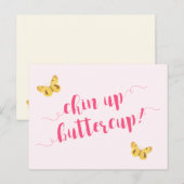 Houd moed, boterbloem! Motiverende Quote Ansichtka Briefkaart (Voorkant / Achterkant)