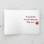 **HOUD NAAR MIJN FAVORIRITE FISHERMAN** IN CHRISTM FEESTDAGEN KAART (Binnen)