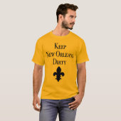 Houd New Orleans Dirty Fleur De Lis T-shirt (Voorkant volledig)
