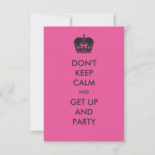Houd niet kalm- 3x5 verjaardagsfeestuitnodiging kaart (Voorkant)