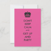 Houd niet kalm- 3x5 verjaardagsfeestuitnodiging kaart (Voorkant)