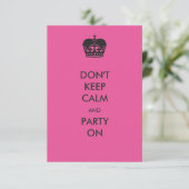 Houd niet kalm- 3x5 verjaardagsfeestuitnodiging kaart (Staand voorkant)