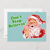 Houd niet op gelovend in Kerstman Feestdagenkaart (Voorkant / Achterkant)