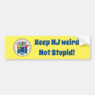 Houd NJ Vreemd niet stut Bumpersticker