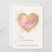 Houd nog steeds van je hart Valentijnsdag kaart (Voorkant)