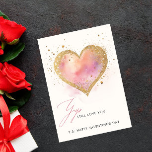 Houd nog steeds van je hart Valentijnsdag kaart