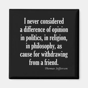 Houd nooit rekening met verschillen in politiek, r magneet