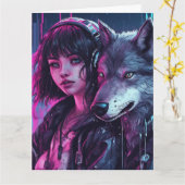 Houd of creëer uw eigen gevouwen Wenskaart Kaart (Gele Bloem)