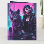 Houd of creëer uw eigen gevouwen Wenskaart Kaart (Achterkant)