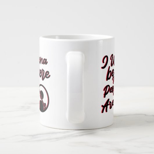 Houd of ontwerp uw eigen — mok gigantische koffie- (Achterkant)