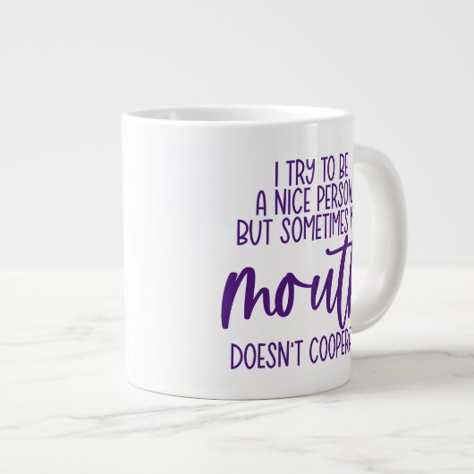 Houd of ontwerp uw eigen — mok gigantische koffie- (Voorkant rechts)