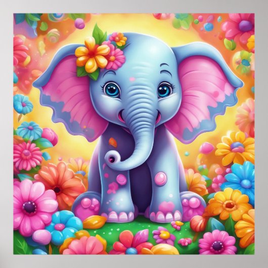 Houd Olifant ontwerp of ontwerp je eigen Poster (Voorkant)