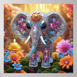 Houd Olifant ontwerp of ontwerp je eigen Poster