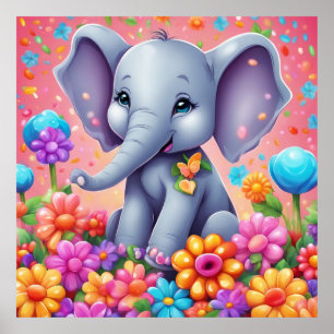 Houd Olifant ontwerp of ontwerp je eigen Poster