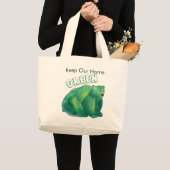 Houd ons Beer voor de Groene Ronde van het Huis Grote Tote Bag (Voorkant (product))