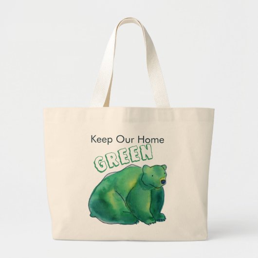 Houd ons Beer voor de Groene Ronde van het Huis Grote Tote Bag (Voorkant)