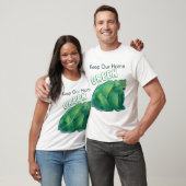 Houd ons Huis Groen Schattige Waterverf Beer T-shirt (Unisex)