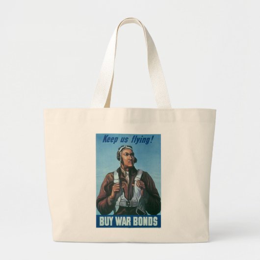 Houd ons vliegen ~ Tuskeege Airman Grote Tote Bag (Voorkant)